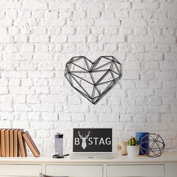Metalna zidna dekoracija Heart, 40 x 37 cm