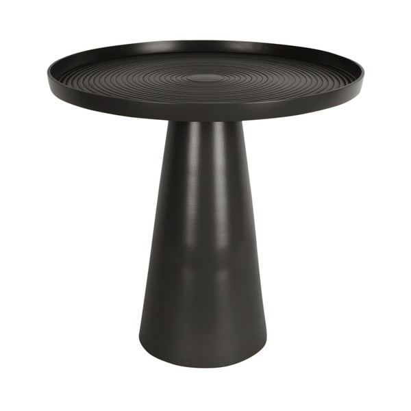 Crni metalni pomoćni stol Leitmotiv Force, visina 37,5 cm