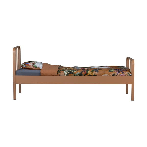 Narančasti metalni krevet WOOOD Mees, 90 x 200 cm