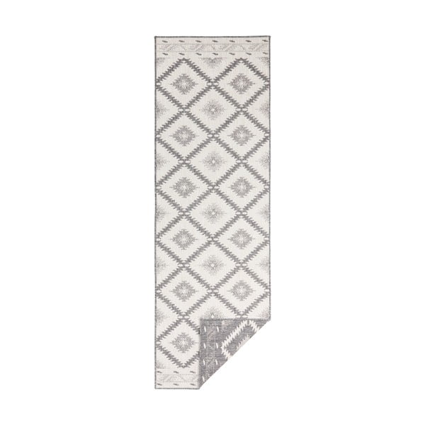 Sivo-krem vanjski tepih NORTHRUGS Malibu, 80 x 350 cm
