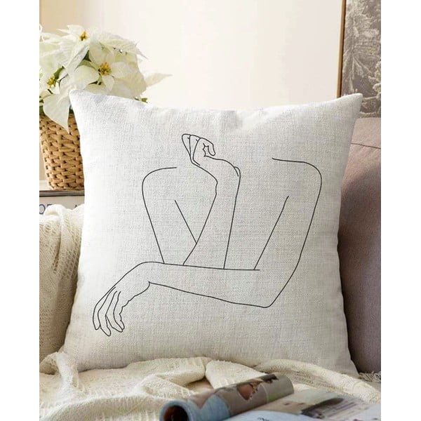 Jastuk premaz s pamučnim pamučnim minimalističkim jastukom pokriva poze, 55 x 55 cm