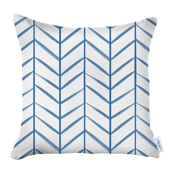 Plavo-bijela jastučnica Mike & Co. New York Geometric, 43 x 43 cm