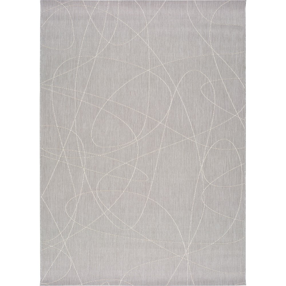 Sivi vanjski tepih Universal Hibis Line, 80 x 150 cm
