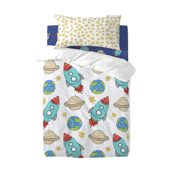 Dječja pamučna posteljina na jednom krevetu Fox Space Raketa, 115 x 145 cm