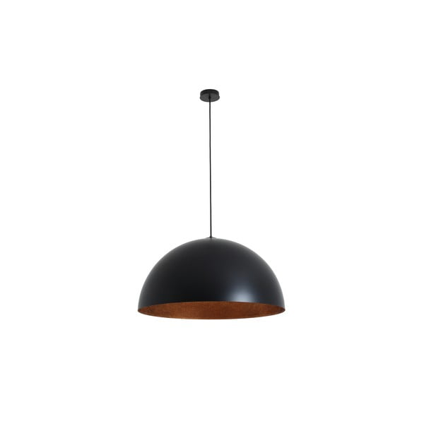 Crna viseća svjetiljka s detaljem u bakrenoj boji Custom Form Lord, 70 cm