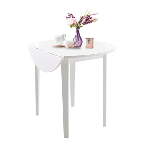 Bijeli sklopivi blagovaonski stol Støraa Trento Quer, ⌀ 92 cm