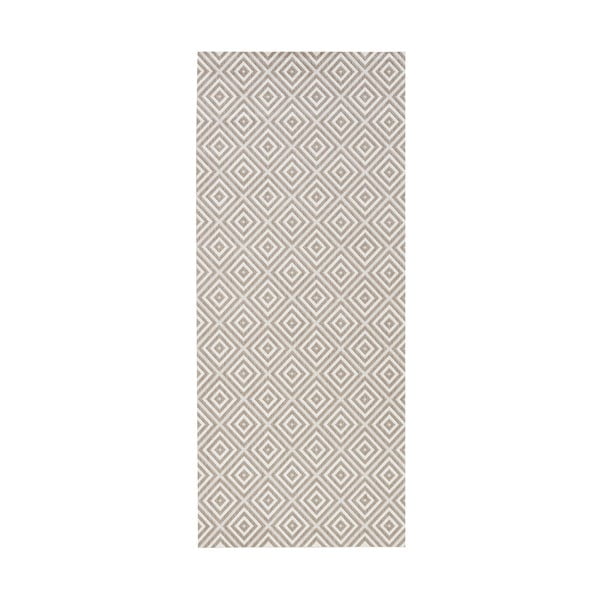 Sivi vanjski tepih NORTHRUGS Karo, 80 x 200 cm