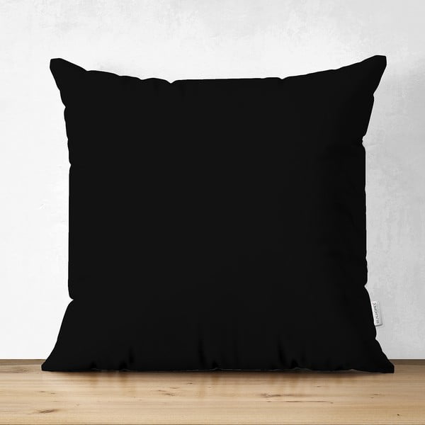 Crni premaz za minimalistički jastuk jastuk jastuk, 45 x 45 cm