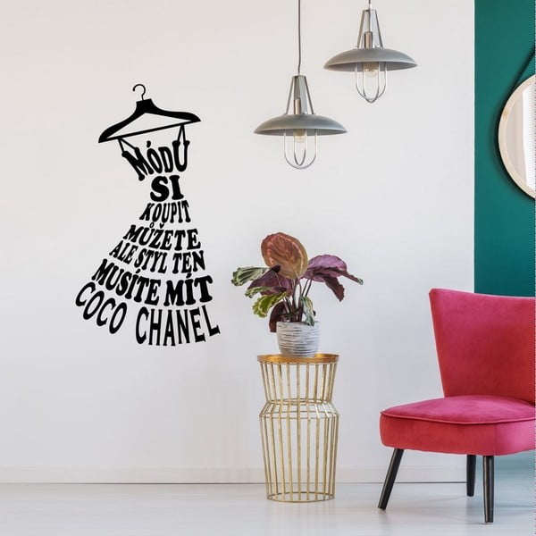 Zidna samoljepljiva naljepnica s citatom Ambiance Coco Chanel