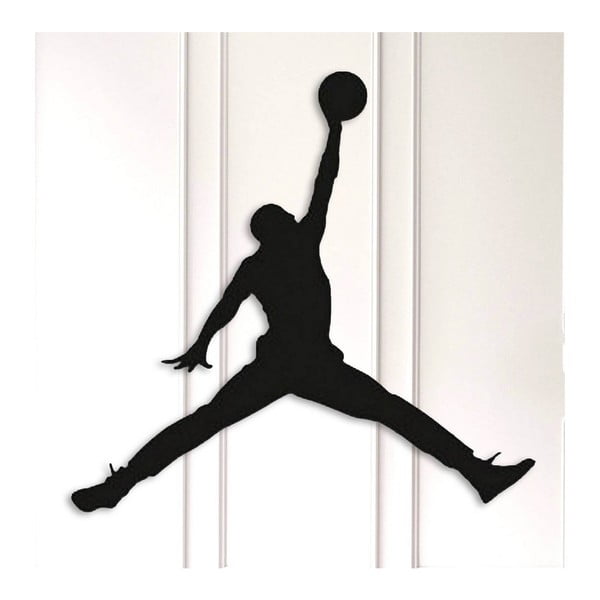 Crna metalna zidna dekoracija Basketball