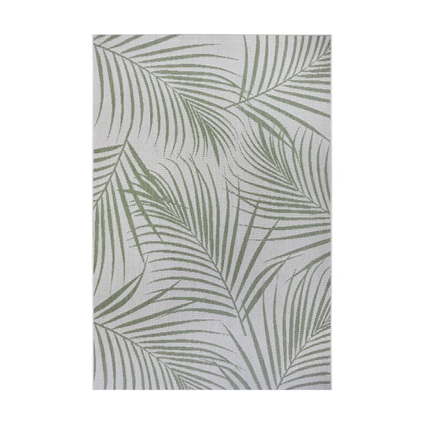 Zeleno-sivi vanjski tepih Ragami flora, 160 x 230 cm