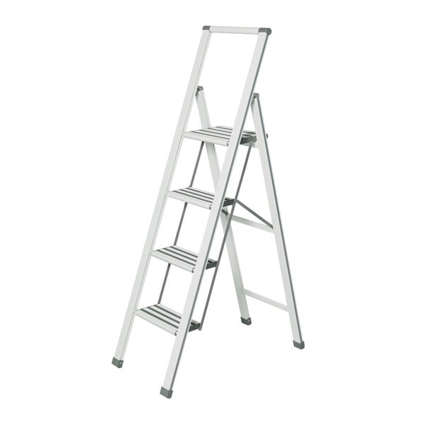 Bijele sklopive ljestve Wenkoo Ladder, visina 153 cm