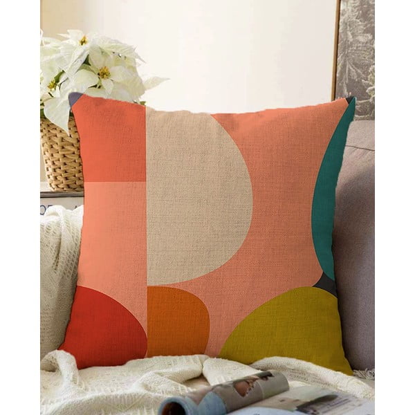 Jastučnica s udjelom pamuka Minimalist Cushion Covers Circles, 55 x 55 cm