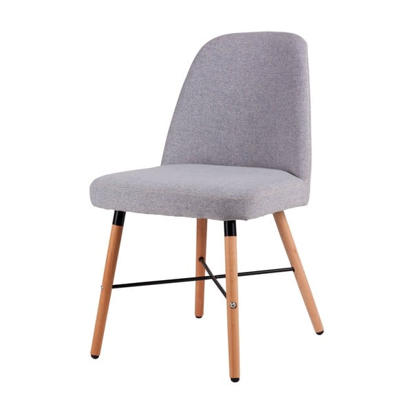 Siva blagovaonska stolica s postoljem od bukvinog drveta sømcasa Kalia