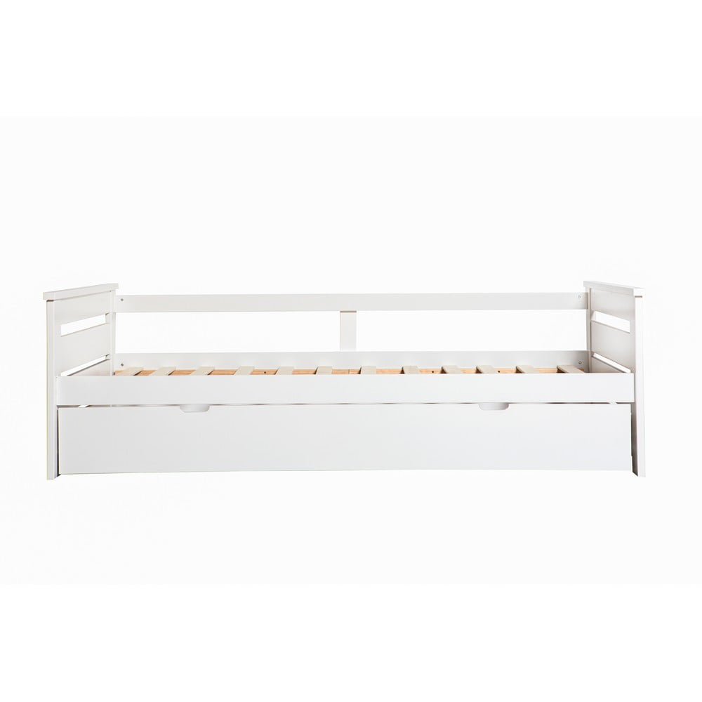 Bijeli dječji krevetić s krevetom na izvlačenje Marckeric Perle, 90 x 190 cm