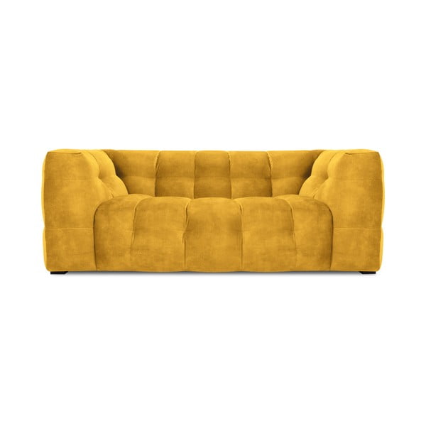 Žuta baršunasta sofa Windsor & Co Sofas Vest, 208 cm