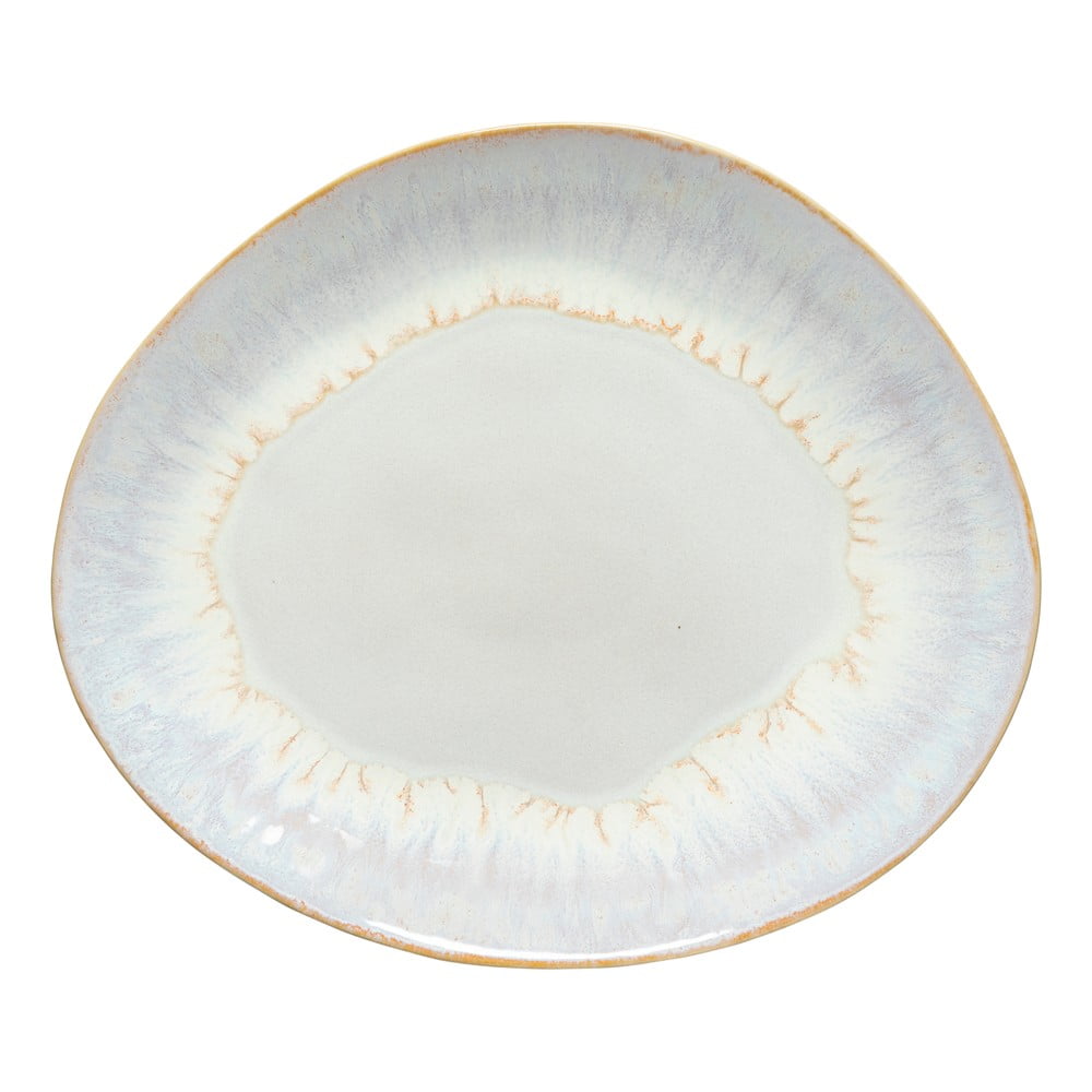 Bijeli ovalni tanjur od kamenine Costa Nova Brisa, ⌀ 27 cm