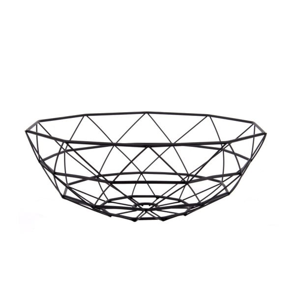 Crna zdjela za voće PT Living Diamond, ⌀ 35 cm