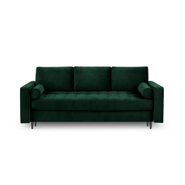 Zeleni baršunasti kauč na razvlačenje Milo Casa Santo