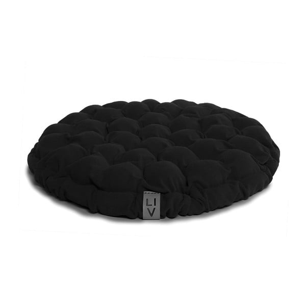 Crni jastuk za sjedenje sa masažnim kuglicama Linda Vrňáková Bloom, ø 65 cm