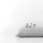 Dječje sive lanene prevlake na latenoj pričama Prirodni jastuk, 40 x 60 cm