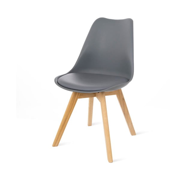 Set od dvije sive stolice s nogama od bukovine Bonami Essentials Retro
