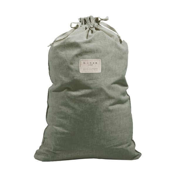 Lanena torba za rublje Really Nice Things Bag Green Moss, visina 75 cm