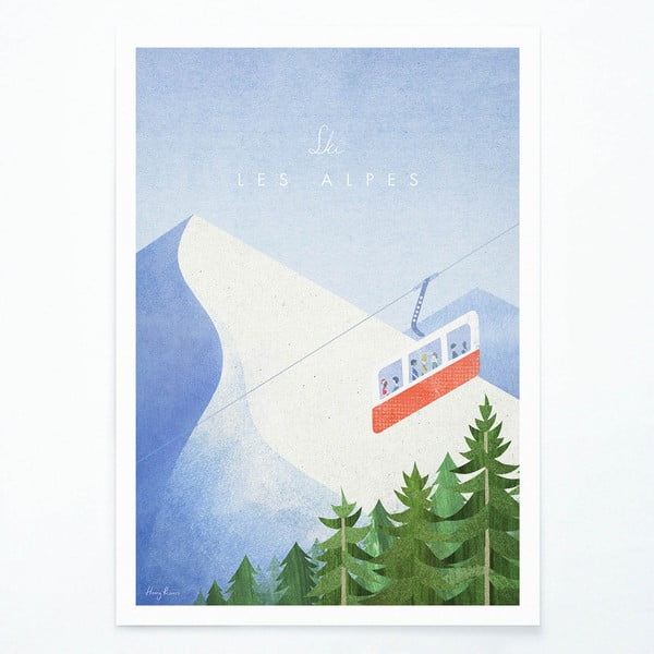 Poster Travelposter Les Alpes, A2