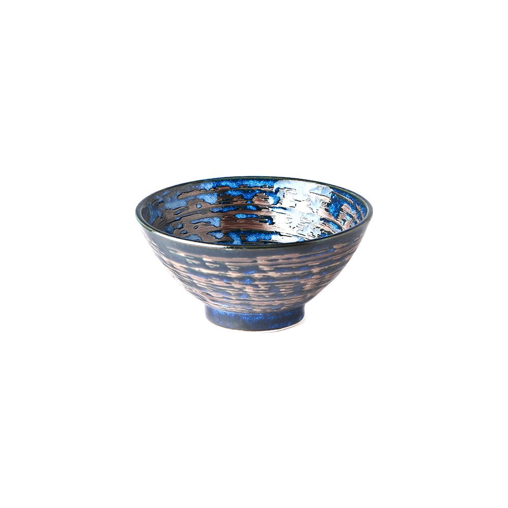 Plava keramička zdjela MIJ Copper Swirl, ø 16 cm