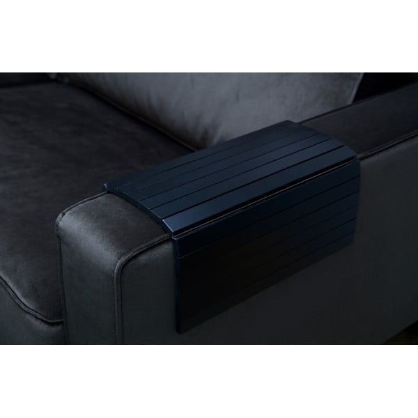 Crni fleksibilni oslonac za ruku za kauč WOOOD Tray XL