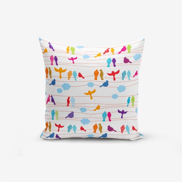 Jastučnica s primjesom pamuka Minimalist Cushion Covers Colorful Bird, 45 x 45 cm