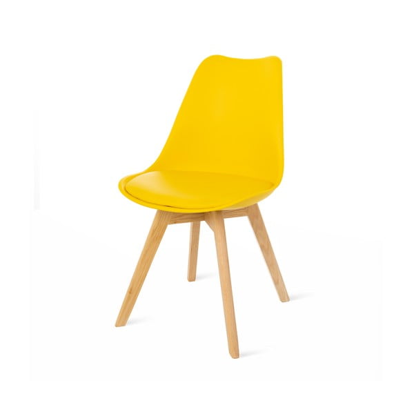 Set od dvije žute stolice s nogama od bukovine loomi.design Retro